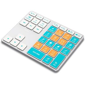 JCPAL ProGuide Wireless Keyboard for Procreate - Bluetooth Rechargeable Macro Pad Mini Keyboard for iPad Procreate with 35 Color-Coded Buttons