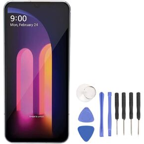 for LG V60 ThinQ 5G Screen Replacement, 6.8 Inch Digitizer Assembly with Frame for LG V60 ThinQ, 1080 x 2460 3D Sensitive Repair Tool Kit (Gold)