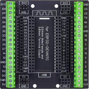 whiteeeen for ESP32 Super Breakout Board 3.81mm / 0.15" Terminal GPIO Expansion Board 3 Types Outputs for ESP32-DevKitC ESP-WROOM-32 Block PCB