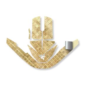 Glossy Glitter Mouse Skin Compatible with Razer Viper V3 Pro - Gold Tiles - Premium 3M Vinyl Protective Wrap Decal Cover - Easy to Apply | Crafted in The USA by MightySkins