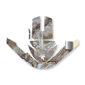 Carbon Fiber Mouse Skin Compatible with Razer Viper V3 Pro - Brown Marble - Premium 3M Vinyl Protective Wrap Decal Cover - Easy to Apply | Crafted in The USA by MightySkins