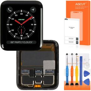 for Apple Watch Series 3 Screen Replacement for Watch Series 3 GPS 38MM LCD Display A1860 A1861 A1889 LCD Digitizer Touch Screen Assembly Repair Parts(GPS)