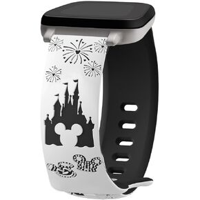 Cartoon Engraved Band Compatible for Gizmo Watch 3 Adventrue 3 2 1/Gabb Watch 3e 3 2 1/SyncUP Watch/Cosmo JrTrack Watch Band,20mm Soft Silicone Sport Smartwatch Band Replacement Small Size