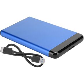 Portable Hard Disk Box, USB3.0 Mobile Hard Disk Box, Aluminum Alloy Disk Box Mobile Hard Disk Box, 2.5in SSD/ SATA Aluminum Alloy Enclosure 8TB for Outdoor Working Laptop