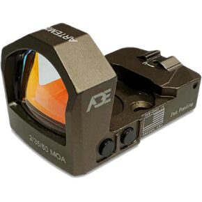 ADE Artemis (RD3-022) Motion Sensor Activated, Multi-6 Reticles RED Dot Sight for RMR Footprint/Mounting Plate/Slide/Plate Optics Ready Pistol - 2 MOA Dot + 50 MOA Circle - FDE Flat Dark Earch Body