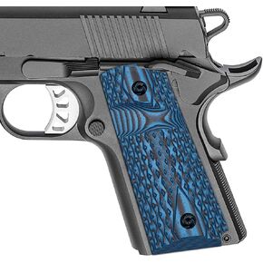 Guuun G10 Grips for 1911 Compact/Officer, Diamond Cut Big Scoop Texture - 9 Color Options