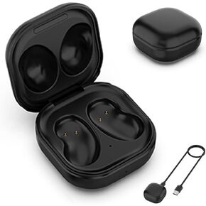 for Galaxy Buds Live Charging Case, USB-C Wired Charger Box Station for Samsung Galaxy Buds Live SM-180 (Earbuds not Included, Black)