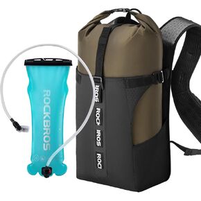 ROCKBROS 24L Hiking Hydration Backpack with 2L Water Bladder, Breathable Daypack for Men, Water Backpack for Hiking, Travelling, Cycling, Running