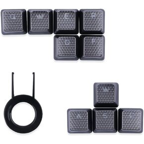 10Keys Backlit Textured Keycaps Replacement for Corsair K100 and K70PRO Mechanical Gaming Keyboard (Silver Grey Hexagonal)