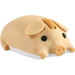 Bluetooth Mouse, 2.4G Mice Cute Cartoon Pig Dual Mode (Bluetooth or 2.4 GHz Receiver) Computer Mouse 1200DPI Silent Clisks Mouse for Laptop/Notebook/iPad/PC/Mac/Chromebook Office Home(White)