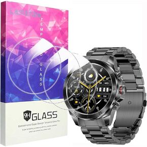Compatible for Commander Smartwatch Screen Protector, [3 Pack] 9H Tempered Glass Screen Protector Film Compatible for ALPHAGEAR Commander 1.43" Smartwatch