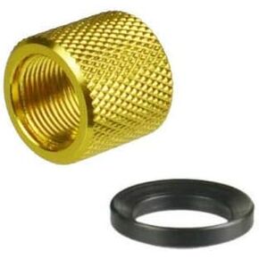 Aluminum 6061 T6 1/2 x 28 Thread Protector Aluminum 6061 T6 Gold Color 1/2-28 Thread