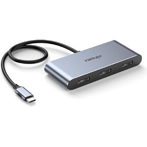 fairikabe USB C Hub with 3X DisplayPort 1.4 Triple Monitor 4K@60Hz, USBC to DisplayPort Splitter MST Hub for Windows Only, Compatible with Thunderbolt 4, USB4