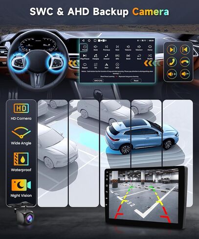 2G 64G 【شريحة GPS Build-In】 Car Stereo Radio لـ Honda Civic 2007-2011 Wireless Carroid Android Auto Mirrorlink ، 9 Inch 1080p HD IPS Louch Screen in Saudi Arabia