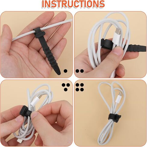 "روابط zip القابلة لإعادة الاستخدام 50pcs علاقات كبل السيليكون 5 أشرطة كابل المطاط الملونة لمنظمات الكابلات المرنة لإدارة الأسلاك للمستلزمات المكتبية ، والتنظيمات المنزلية ، وضروريات التعبئة （4.5"） " in Kuwait