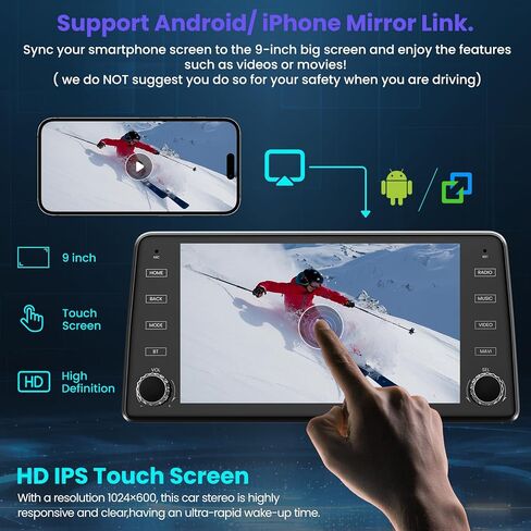 4G+64G Android 13 Car Radio for Dodge RAM 1500/2500/3500 (2009-20012) ، لـ Jeep Wrangle/Unlimited (2007-2015) ، 9''touch Screen Stereo مع Carplay اللاسلكي ، Android Auto ، GPS Mavigation ، Bluetooth5. 2 in Kuwait