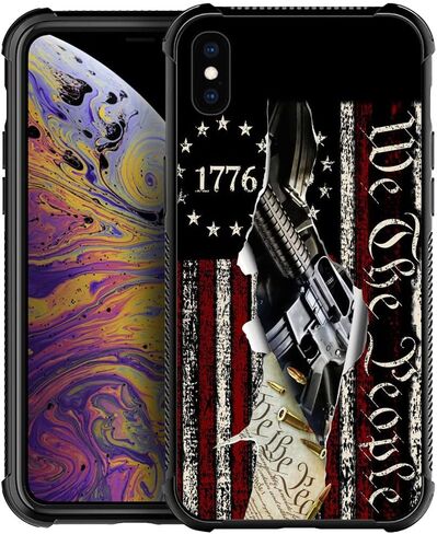 CASE متوافق مع CASE iPhone XR ، Flag American Classic 1776 We The People Case لحالات iPhone XR للرجال المعجبين ومكافحة الخدش وحالة حماية الهاتف المقاومة للصدمات in Saudi Arabia