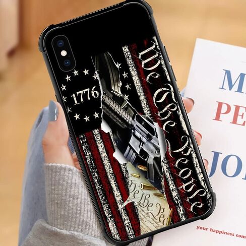 CASE متوافق مع CASE iPhone XR ، Flag American Classic 1776 We The People Case لحالات iPhone XR للرجال المعجبين ومكافحة الخدش وحالة حماية الهاتف المقاومة للصدمات in Saudi Arabia