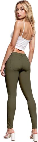 Hybrid & Company Women's Skinny Fit Stretch Twill Pant P26138SKX Khaki 18 in Saudi Arabia
