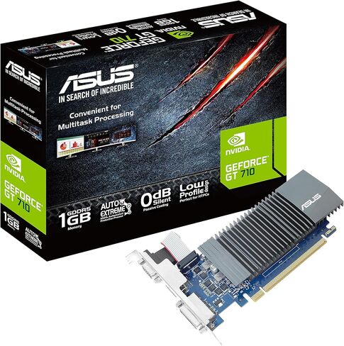 ASUS GeForce GT 710 1GB GDDR5 HDMI VGA DVI Graphics Card (GT710-SL-1GD5-BRK) in Saudi Arabia