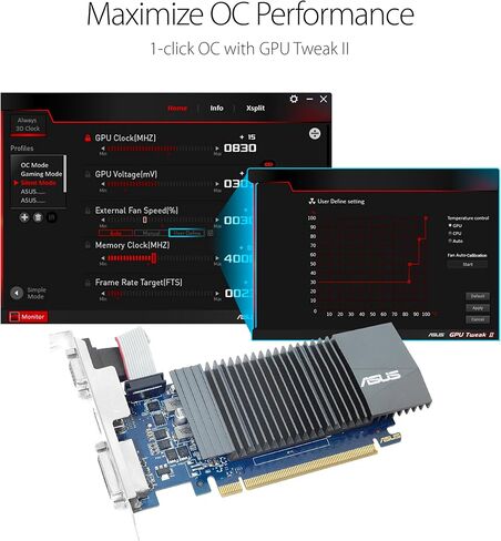ASUS GeForce GT 710 1GB GDDR5 HDMI VGA DVI Graphics Card (GT710-SL-1GD5-BRK) in Saudi Arabia