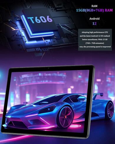 Doogee T10 Android 12 Tablet 2K 10.1 بوصة ، Octa-Core Android 12 OS ، 8+7GB RAM 128GB ROM (TF 1TB) ، بطارية 8300mAh ، 2.4/5G WIFI in Kuwait