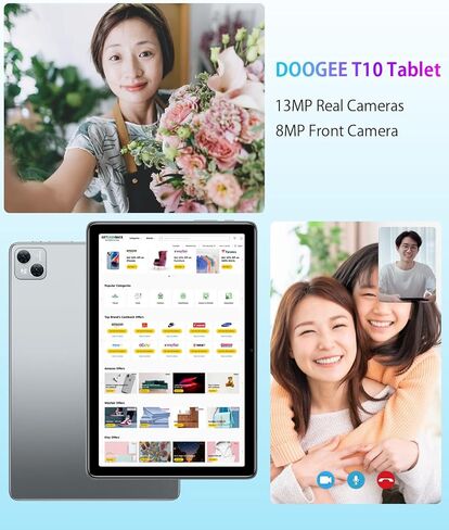 Doogee T10 Android 12 Tablet 2K 10.1 بوصة ، Octa-Core Android 12 OS ، 8+7GB RAM 128GB ROM (TF 1TB) ، بطارية 8300mAh ، 2.4/5G WIFI in Kuwait