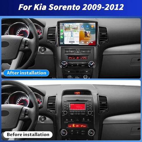 4+64G 8 Core Android 13 Car Stereo for Kia Sorento 2009-2012 with Wireless CarPlay Android Auto, 10.1'' IPS Touchscreen with WiFi Mirror Link GPS Bluetooth FM RDS DSP EQ SWC + Backup Camera in Kuwait