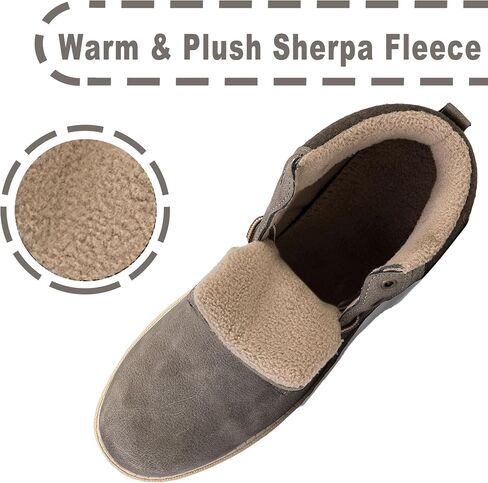 CC-Los Men's Winter Snow Boots with Sherpa Fleece Lining Waterproof Slip-Resistant Insulated Size 7.5-14 in Saudi Arabia
