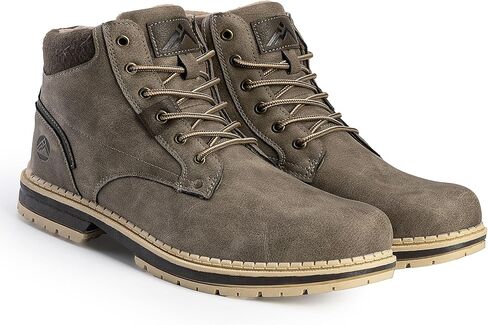 CC-Los Men's Winter Snow Boots with Sherpa Fleece Lining Waterproof Slip-Resistant Insulated Size 7.5-14 in Saudi Arabia