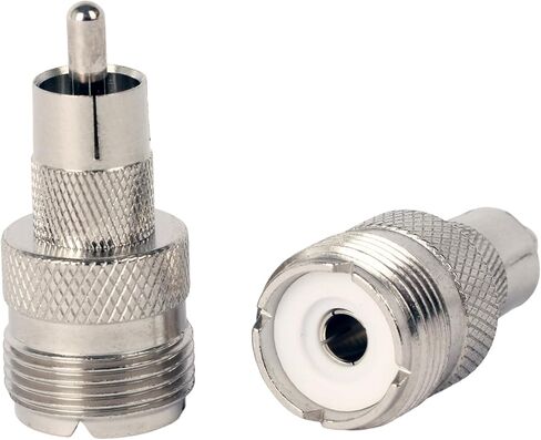 2Packs UHF SO239 أنثى إلى RCA Male Coax Cable Cable Antenna Atapter for Ham Radios Heathkit in Kuwait