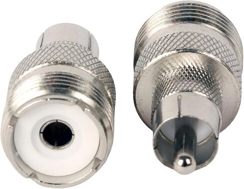 2Packs UHF SO239 أنثى إلى RCA Male Coax Cable Cable Antenna Atapter for Ham Radios Heathkit in Kuwait