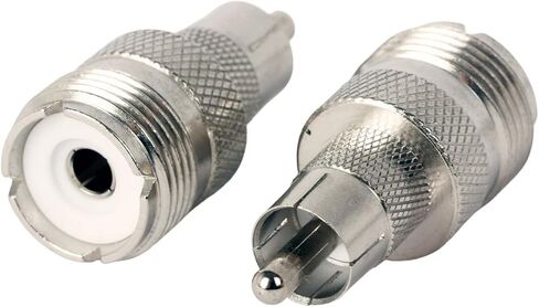 2Packs UHF SO239 أنثى إلى RCA Male Coax Cable Cable Antenna Atapter for Ham Radios Heathkit in Kuwait