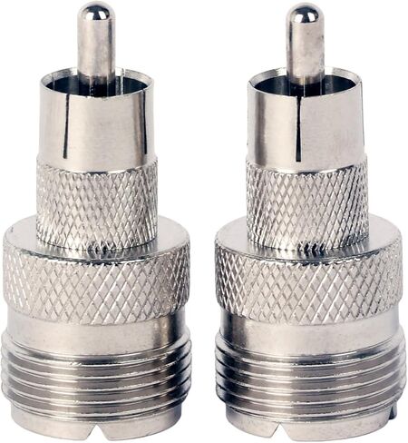 2Packs UHF SO239 أنثى إلى RCA Male Coax Cable Cable Antenna Atapter for Ham Radios Heathkit in Kuwait