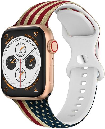 Sport Strap Compatible with Apple Watch Band 38mm 40mm 41mm 42mm 44mm 45mm 46mm 49mm Men Women,Adjustable Soft Silicone Wristbands for iWatch Ultra Series 10 9 8 7 6 5 4 3 2 1 SE in Saudi Arabia