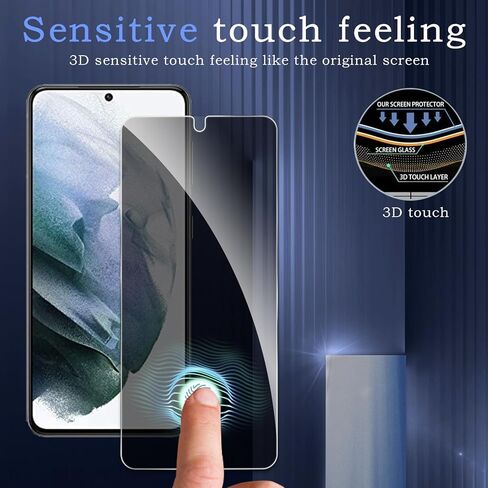 2 حزمة شاشة شاشة الخصوصية لـ Samsung Galaxy S21 Plus ، فيلم زجاجي مضاد للتجسس ، صلابة 9H ، حماية حافة الترقية ، التثبيت السهل ، خالية من الفقاعات ، ودية للحالة in Kuwait