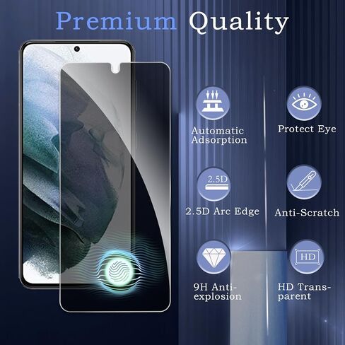 2 حزمة شاشة شاشة الخصوصية لـ Samsung Galaxy S21 Plus ، فيلم زجاجي مضاد للتجسس ، صلابة 9H ، حماية حافة الترقية ، التثبيت السهل ، خالية من الفقاعات ، ودية للحالة in Kuwait