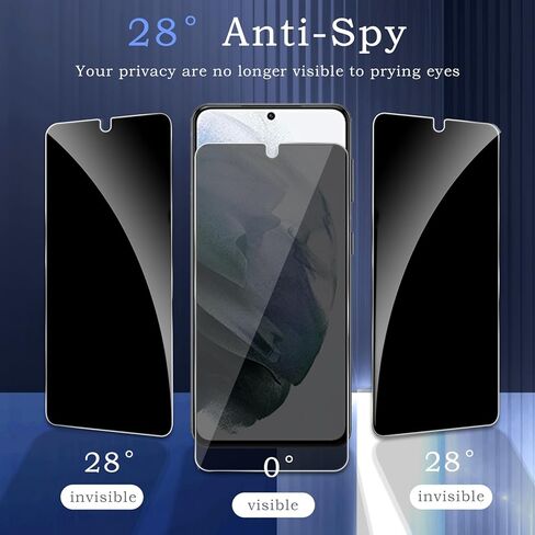 2 حزمة شاشة شاشة الخصوصية لـ Samsung Galaxy S21 Plus ، فيلم زجاجي مضاد للتجسس ، صلابة 9H ، حماية حافة الترقية ، التثبيت السهل ، خالية من الفقاعات ، ودية للحالة in Kuwait