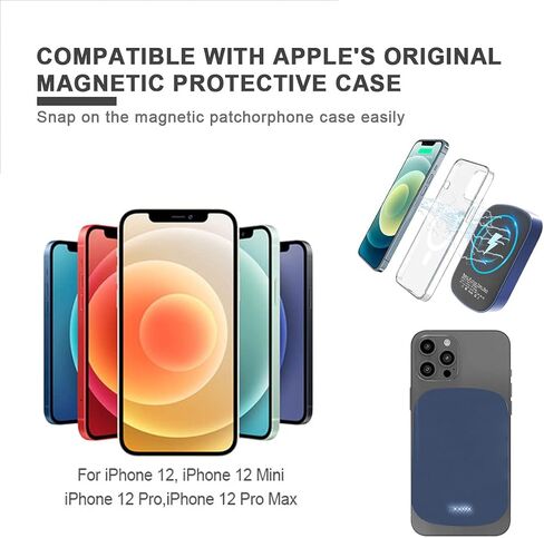 Magnetic Wireless Portable Charger,10000mAh 15W Fast USB C Small Wireless Power Bank, Especially External Strong Powerful Battery Pack for iPhone 12/12 Pro/12 Mini/iPhone 13 (Blue) in Saudi Arabia