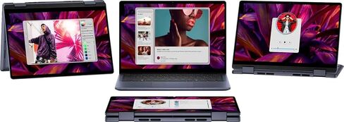 Dell Inspiron 14 2-in-1 Laptop 14.0" Touchscreen IPS WUXGA Display (AMD Ryzen 7 8840HS, 64GB DDR5, 2TB PCIe SSD, Backlit KB, Fingerprint, WiFi 6E, Webcam, Win 11 Pro) w/DKZ USB Port Expander in Saudi Arabia