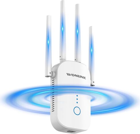 2025 WIFI Extender Signal Booster for Home-Up إلى تغطية 10000 قدم مربع ، وداعم WiFi لمكتب الإنترنت اللاسلكي ومكبر الصوت مع منفذ Ethernet ، وإعداد 1-TAP ، ودعم أجهزة متعددة in Kuwait