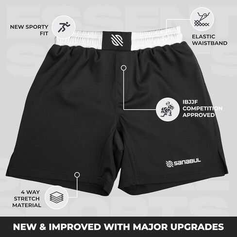 Sanabul Essential MMA Shorts | BJJ Shorts | Boxing Shorts | Fight Shorts in Kuwait