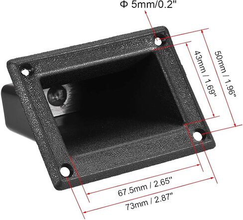 uxcell Recessed Speaker Handle Grasp Pocket Style Plastic Handles Holder Fit for PA/DJ Speakers Cabinet Box 2pcs in Saudi Arabia