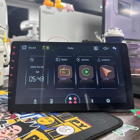 ستيريو راديو سيارة واحدة مع Carplay اللاسلكي Android Auto ، 9 بوصة وحدة رأس HD شاشة اللمس مع بلوتوث EQ FM Mirror Link SWC USB Backup Campar in Saudi Arabia