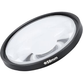 Swirl Halo Effects Optical Glass Lens Filter, Lens Effects Filter with 52mm to 58mm Adapter Ring, for 52mm or 58mm Lens, Compatible with DSLR Cameras