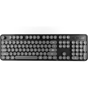 Tangxi 2.4G Keyboard and Mouse Combo with Round Keycaps and Numeric Keypad, High Performance, High Footed Keys, Mouse Adjustable (Black Board)