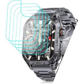 [5 Pack] for LIGE Military Smart Watch EF4 Screen Protector 1.96" Soft PET Film [Case Friendly] [Anti-Scratch] [Bubble Free] Screen Protector for LIGE EF4 Smartwatch