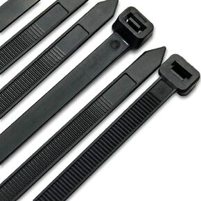 Electriduct 48" Extra Heavy Duty Cable Ties 175 LBS Tensile Strength 50 Pieces Ultra Strong UV Outdoor Nylon Tie Wraps Plastic Zip Ties (Black)