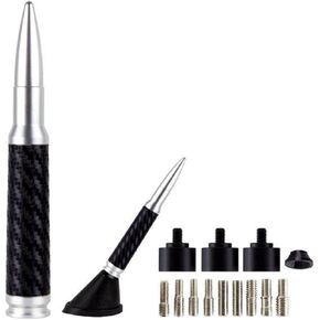 Metra Electronics Metra 50CFAMMO Car Truck Bullet Style Antenna AmmoTenna .50 Cal Replica Billet Mast 5.5in Replacement Antenna