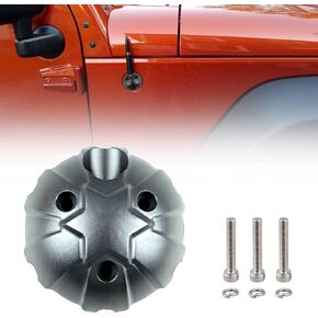 Antenna Base Cover Aluminum Radio Antenna Base Cover Anodized Housing Antenna Cover Base Compatible with Jeep Wrangler JK JKU JL JLU Gladiator JT Sahara Rubicon Sport 2007-2021 (Titanium)